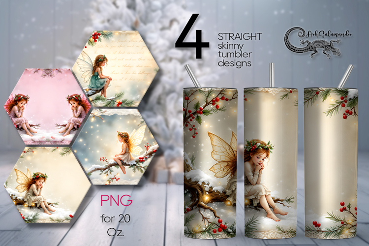 Vintage Christmas | 4 xmas Sublimation Tumbler Designs P2