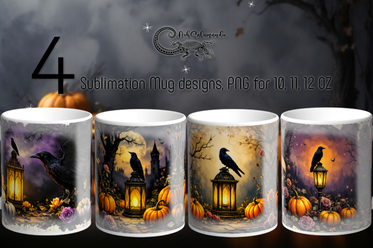 Spooky Halloween | 4 Sublimation Mug designs PLUS2