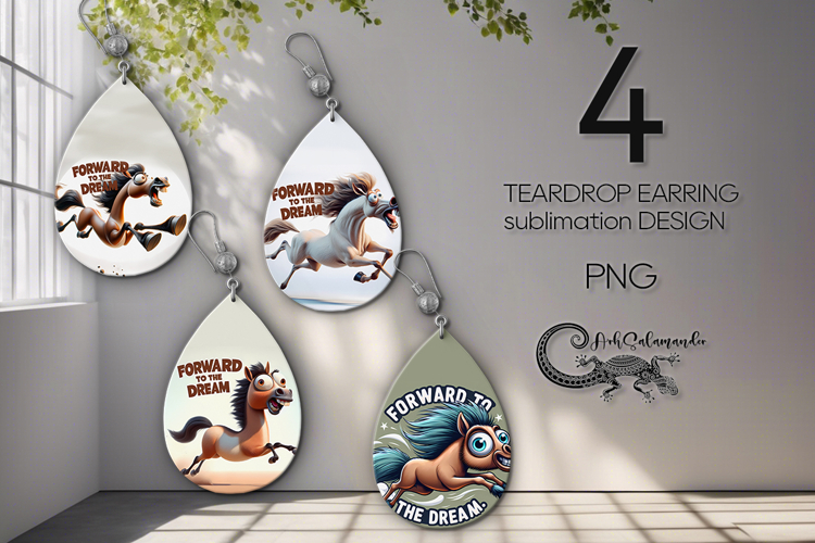 Funny animals | Teardrop earring sublimation design PL2
