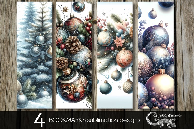 Christmas balls | Xmas bookmarks sublimation design P2