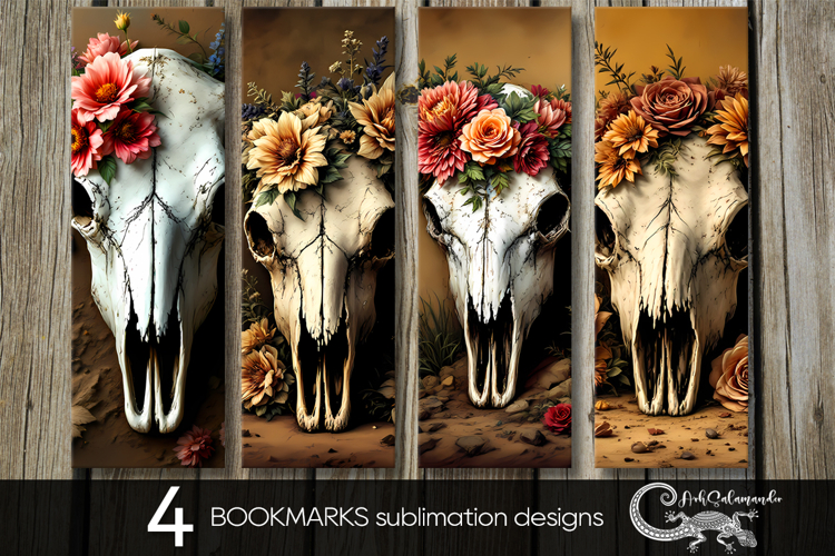 Halloween cow | 4 bookmarks sublimation designs P