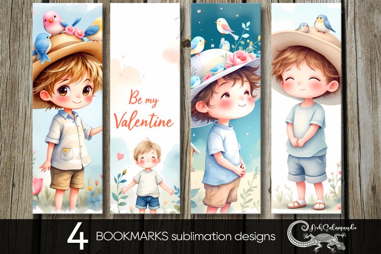 Be my valentine | cute bookmarks sublimation design PL2