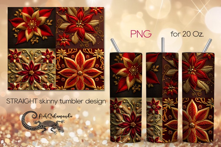 Embroidery | quadro skinny tumbler Sublimation design PLUS2
