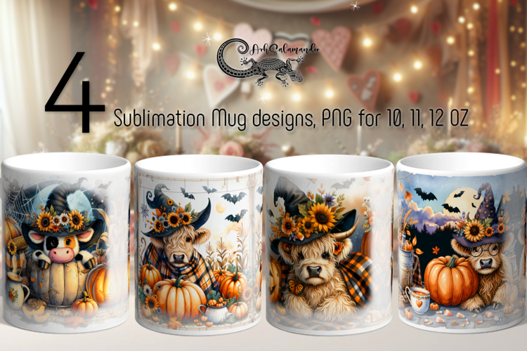 Halloween horse | 4 funny Sublimation Mug designs PLUS2