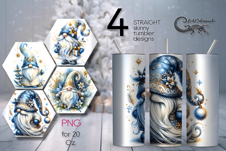 Christmas gnomes | Watercolor xmas tumbler sublimation P2