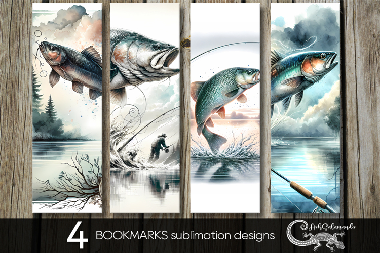 Fishing | fisherman bookmarks sublimation design PLUS2