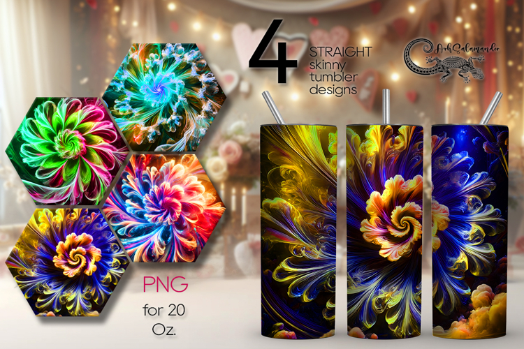 Abstract bright design | fantasy Straight Skinny Tumbler PL2