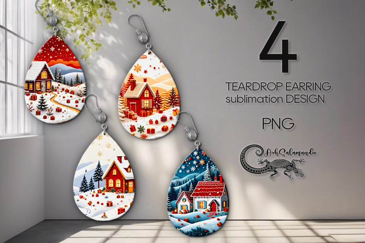 Christmas Earring SVG Image 3