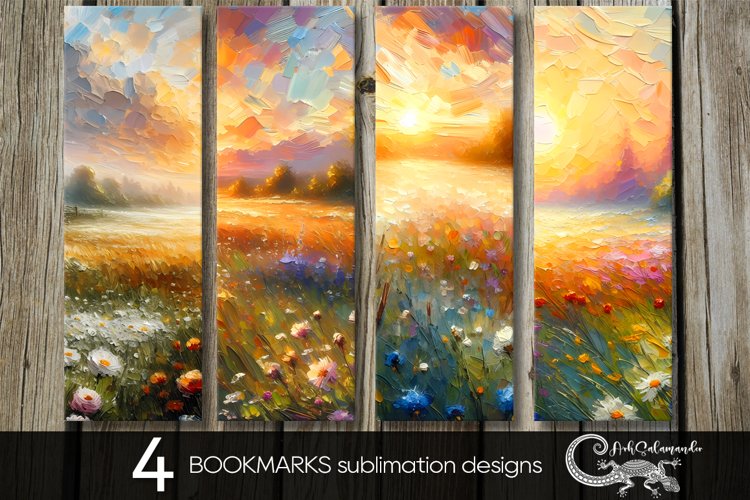 Impressionism landscape | bookmarks sublimation design PLUS2