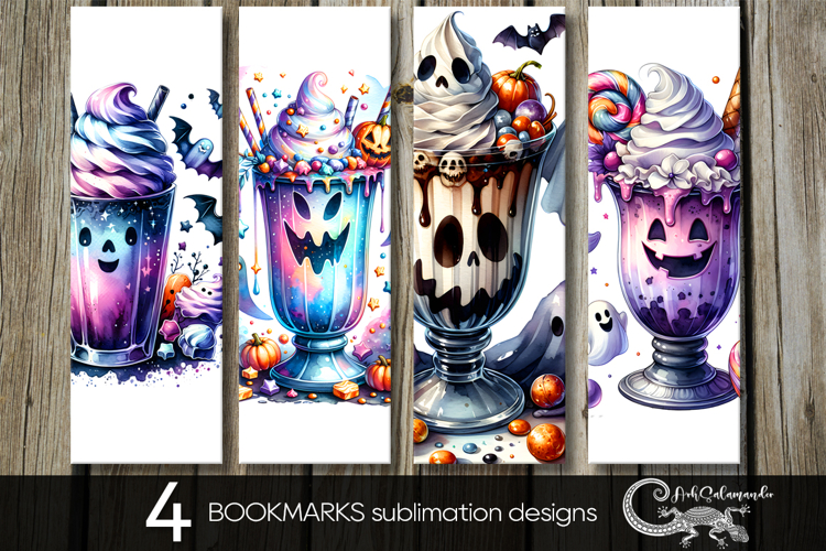 Halloween character | 4 bookmarks sublimation designs P2