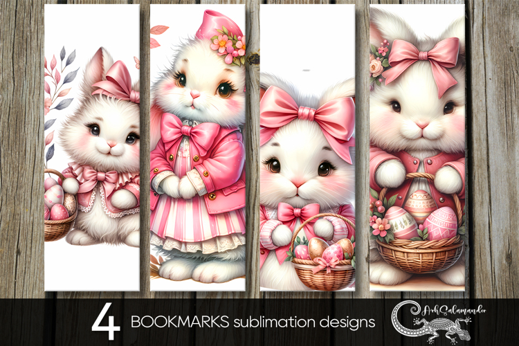 Easter rabbit | spring bookmarks sublimation design P2