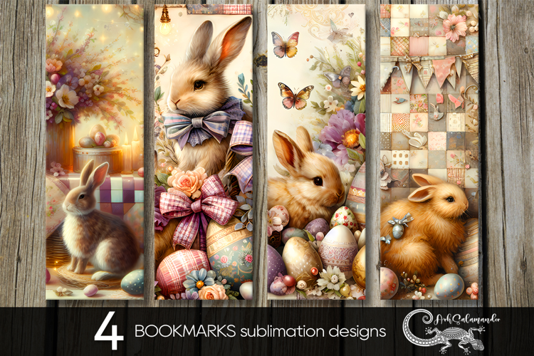 Shabby chic easter | spring bookmarks sublimation design P2