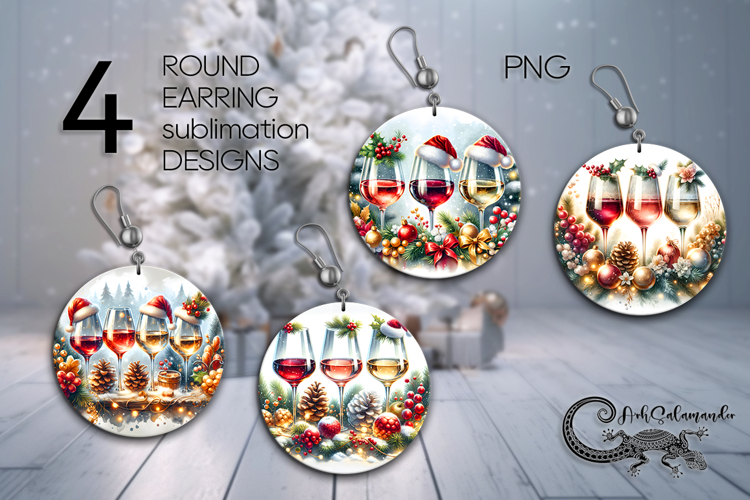 Christmas moods | Round earring Sublimation PL2
