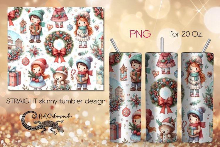 Christmas pattern | Xmas Sublimation Tumbler Design PL2