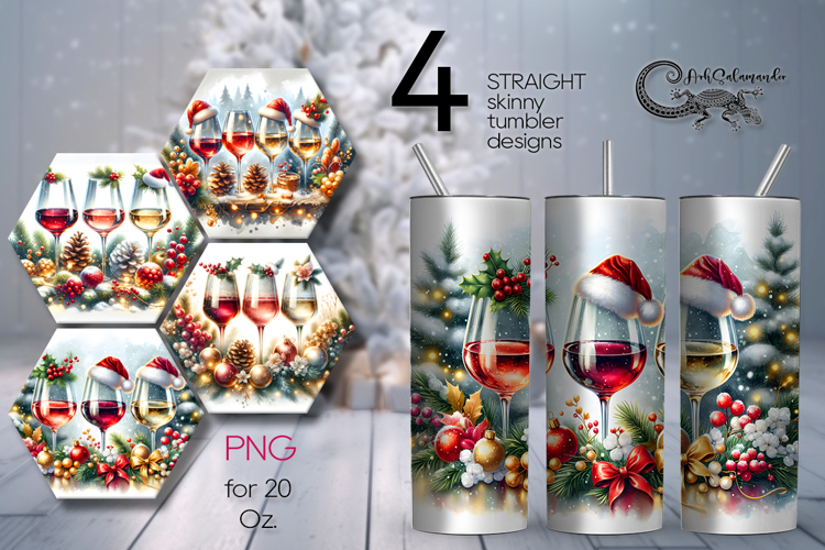 Christmas moods | 4 xmas Sublimation Tumbler Designs P2
