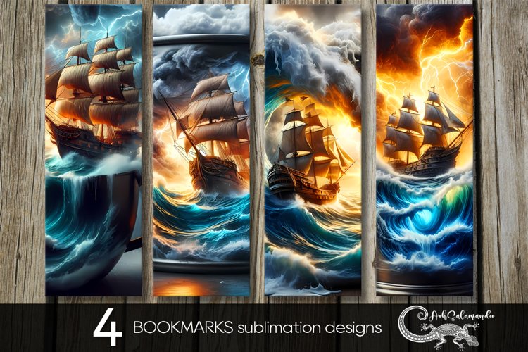 Fantasy ship | magic bookmarks sublimation design PLUS2