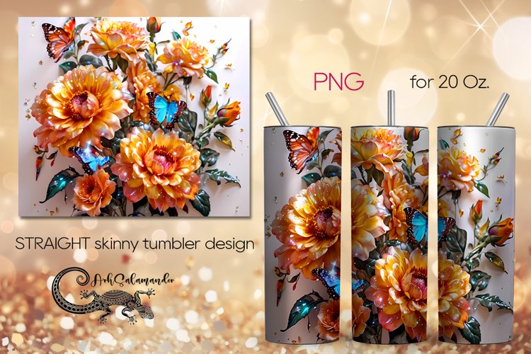 Glitter Sublimation Tumbler Design Image 5