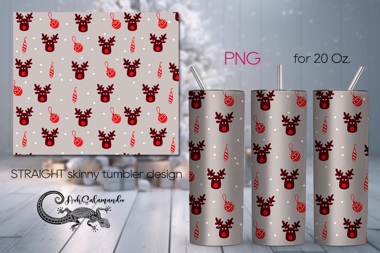 Christmas pattern | Red Xmas Sublimation Tumbler Design PL2