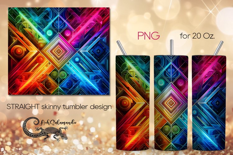 Abstract design | geometric Straight Skinny Tumbler PLUS2