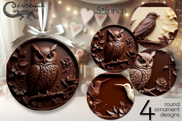 Chocolate is my love | round ornaments sublimation design P2