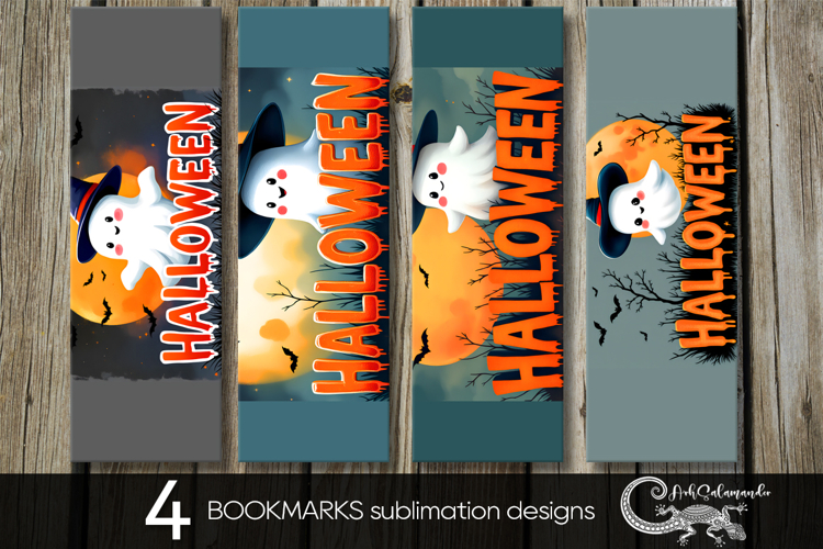 Funny ghost 2 | Cute Halloween bookmarks sublimation PL2