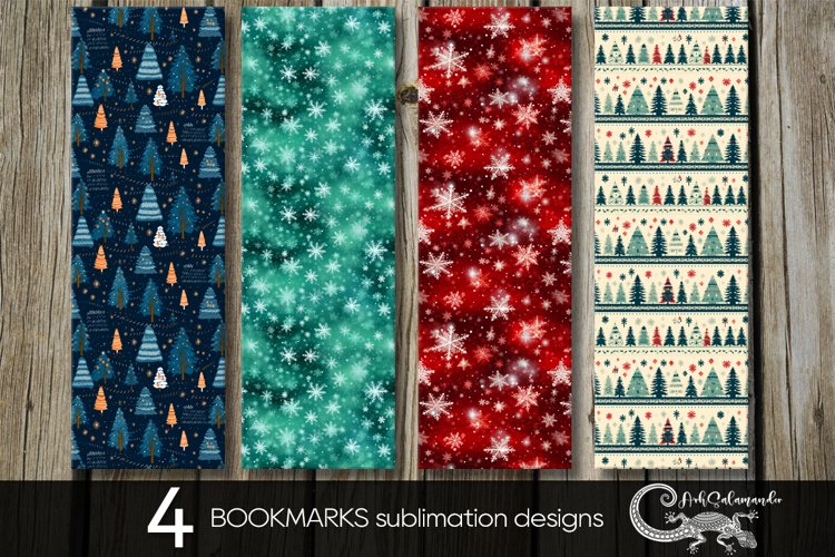 Christmas pattern | Xmas bookmarks sublimation design PLUS2