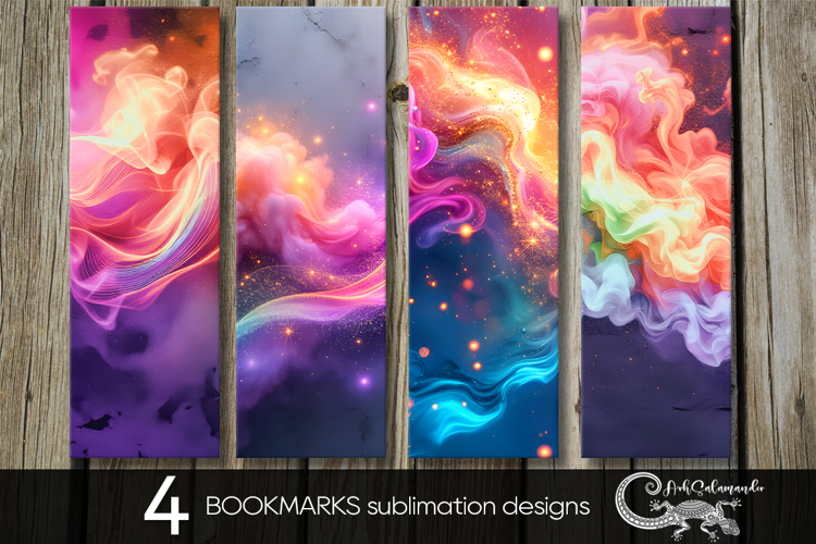 Abstract rainbow background | bookmarks sublimation design P