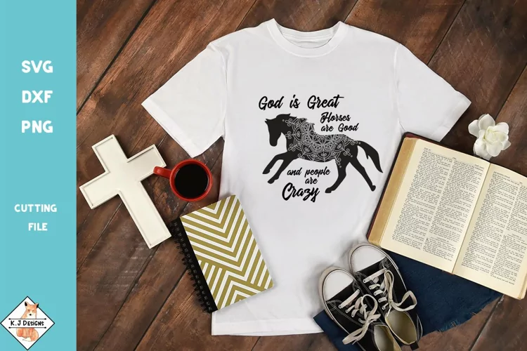 God is Great SVG Design | Christian Horse Design