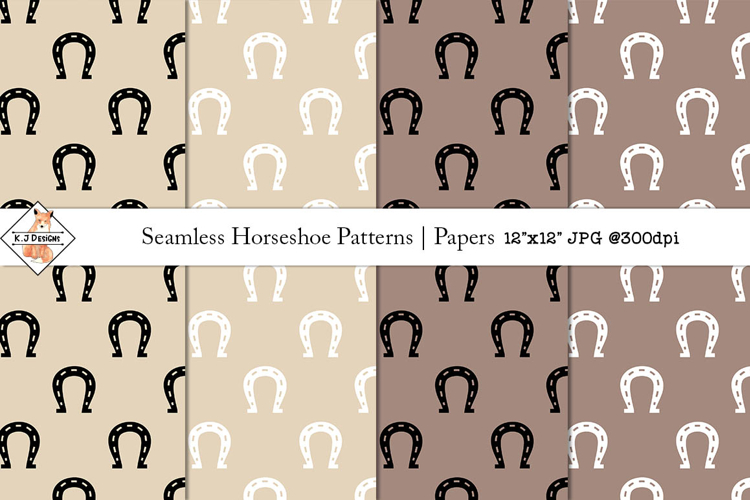 Seamless Horseshoe Patterns | Digital Papers