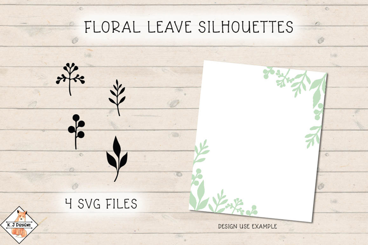 Floral Leave Silhouettes SVG