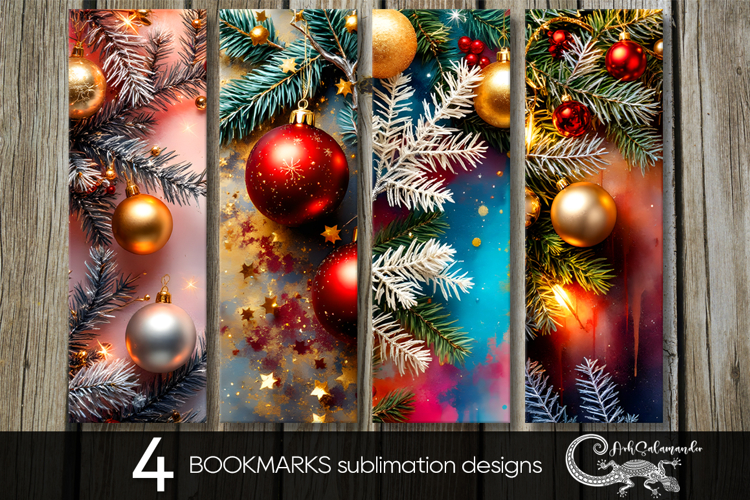 Christmas flatlay | xmas bookmarks sublimation design