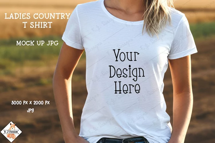 Ladies country t shirt mock up jpg