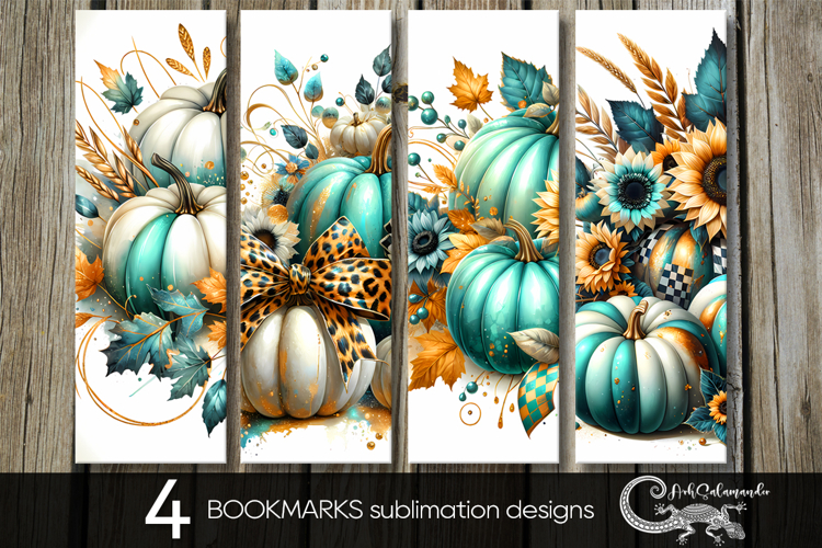 Pumpkin season | fall bookmarks sublimation design PLUS