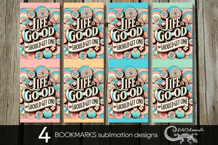 Inspiring Inscription | 4 bookmarks sublimation designs PL