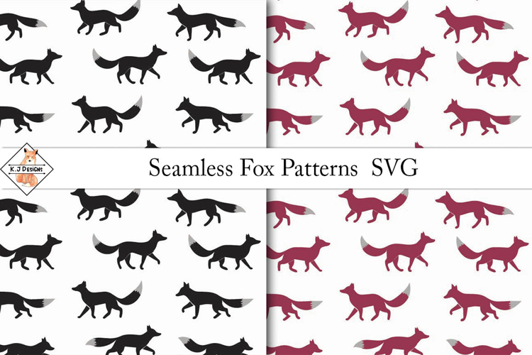 Seamless Fox Patterns SVG