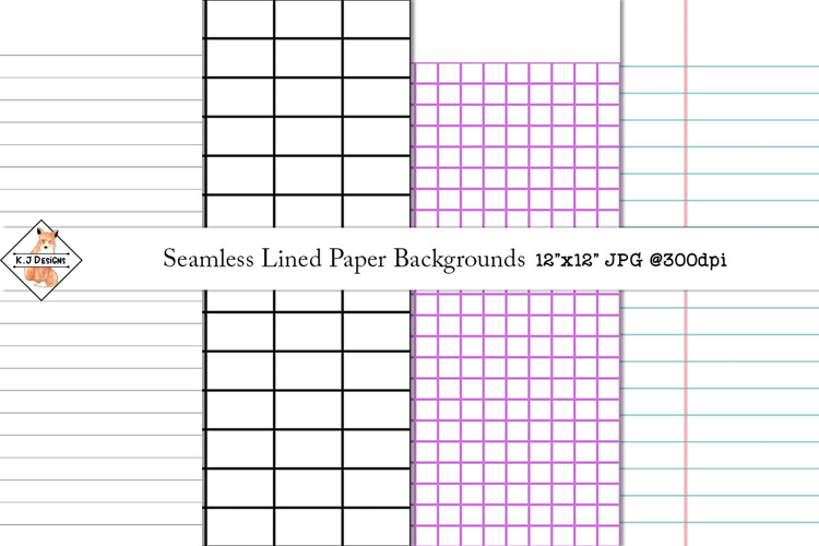 Seamless Lined Digital Paper Backgrounds