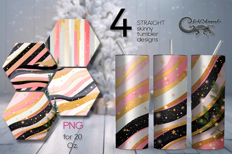 Christmas Milky Way | 4 Sublimation Skinny Tumbler Designs