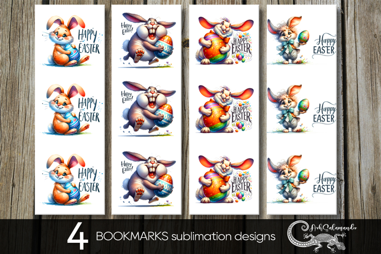 Easter rabbit | spring bookmarks sublimation design P