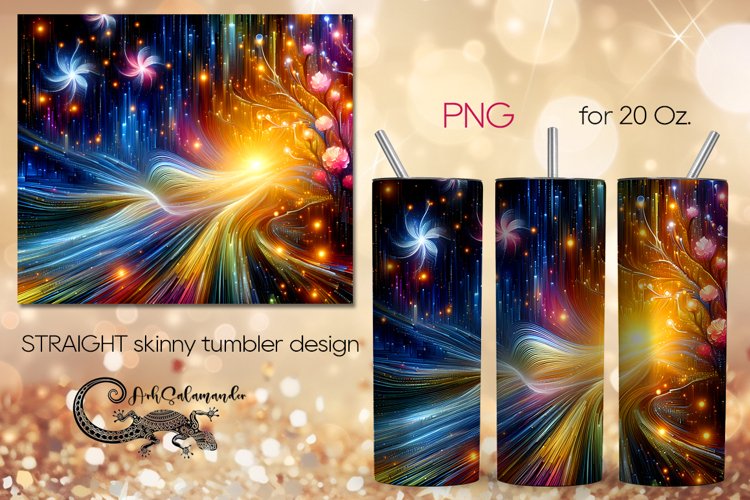 Abstract bright design | Straight Skinny Tumbler PLUS3, PNG