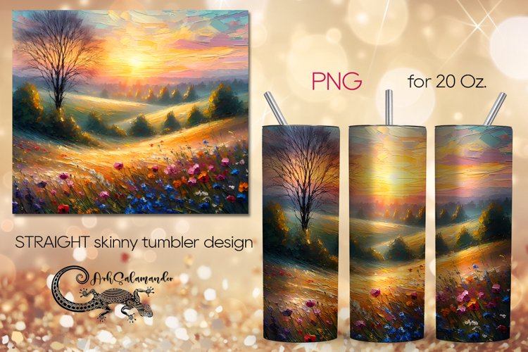 Impressionism landscape | Skinny tumbler Sublimation PLUS3