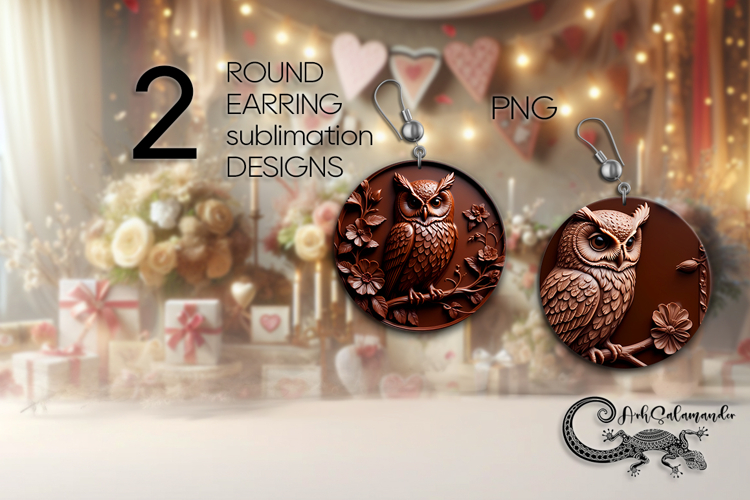 Chocolate is my love | Round earring sublimation design PL3
