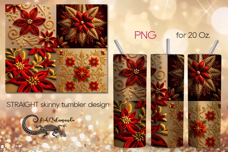 Embroidery | quadro skinny tumbler Sublimation design PLUS3