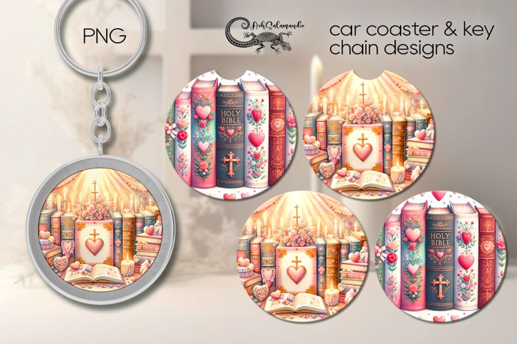Christian Faith Bible | car coaster   key chain designs PL3