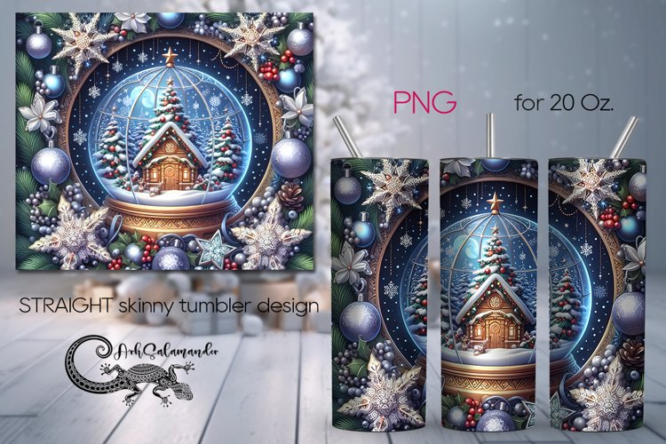 Retro Christmas | Xmas Skinny Tumbler Sublimation Design PL3