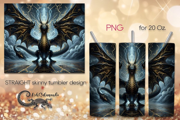 Chinese dragon | mystic Skinny tumbler sublimation design P3