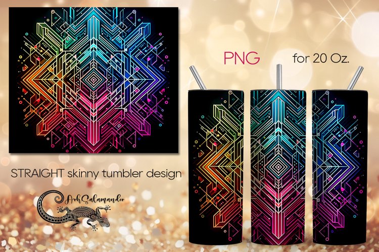 Abstract design | geometric Straight Skinny Tumbler PLUS3