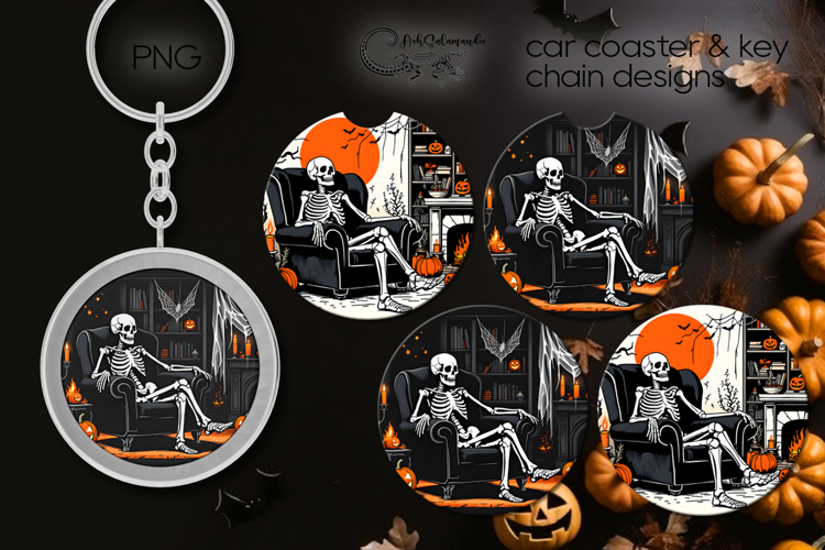 Vintage Halloween | car coaster & key chain sublimation P3