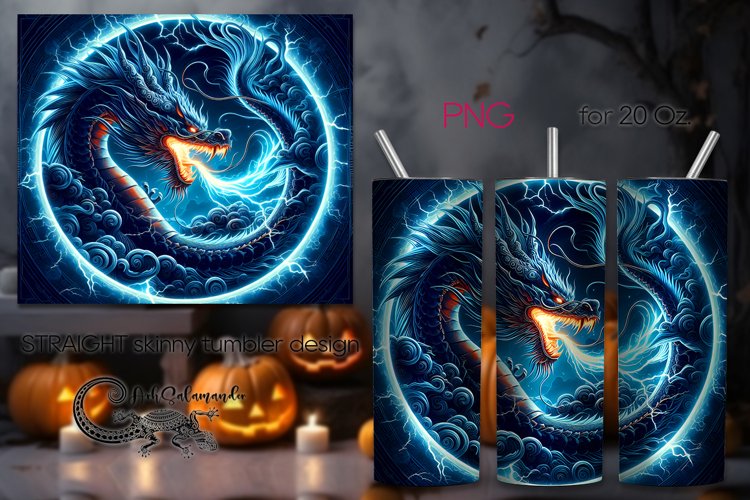 Chinese dragon | Skinny tumbler sublimation design PLUS3