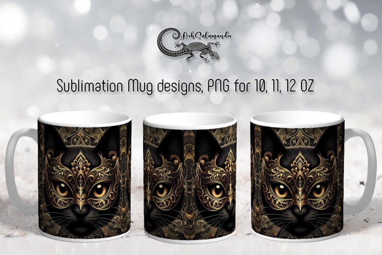 Mystic cats | Animals Mug Sublimation design PLUS3