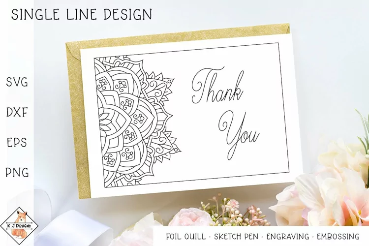 Thank You SVG Single Line Design | Foil Quill